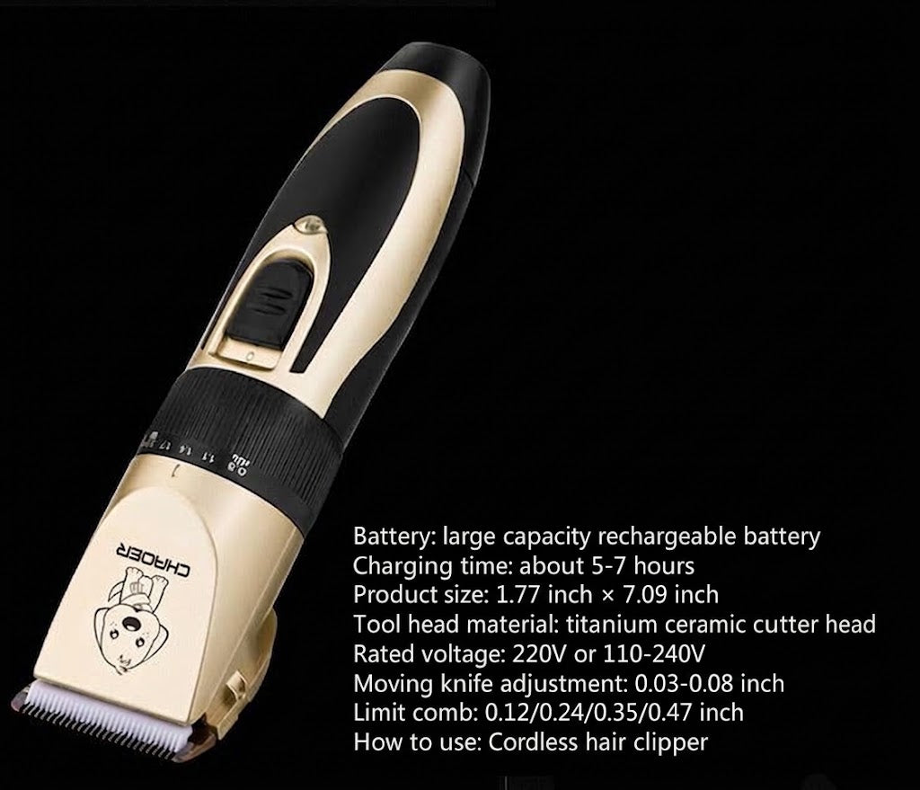 Pet Electric Grooming Clipper With Nail Trimmer Set
