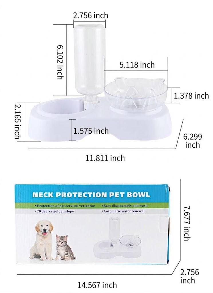 Transparent Plastic Pet Feeding And Drinking Bowl