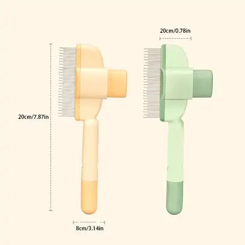 One Click Self Cleaning Pet Grooming Brush