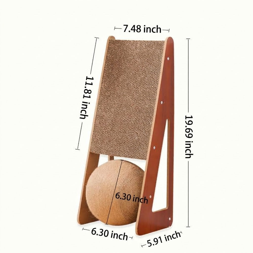 Corrugated Paper Pet Scratching Board With Interactive Toy Features