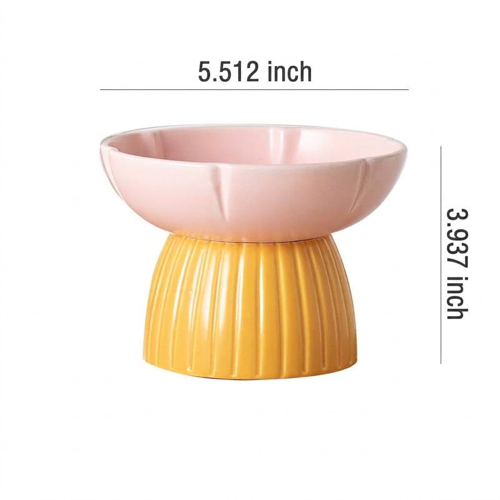 Pet Macarons Candy Color Feeding Ceramic Bowl