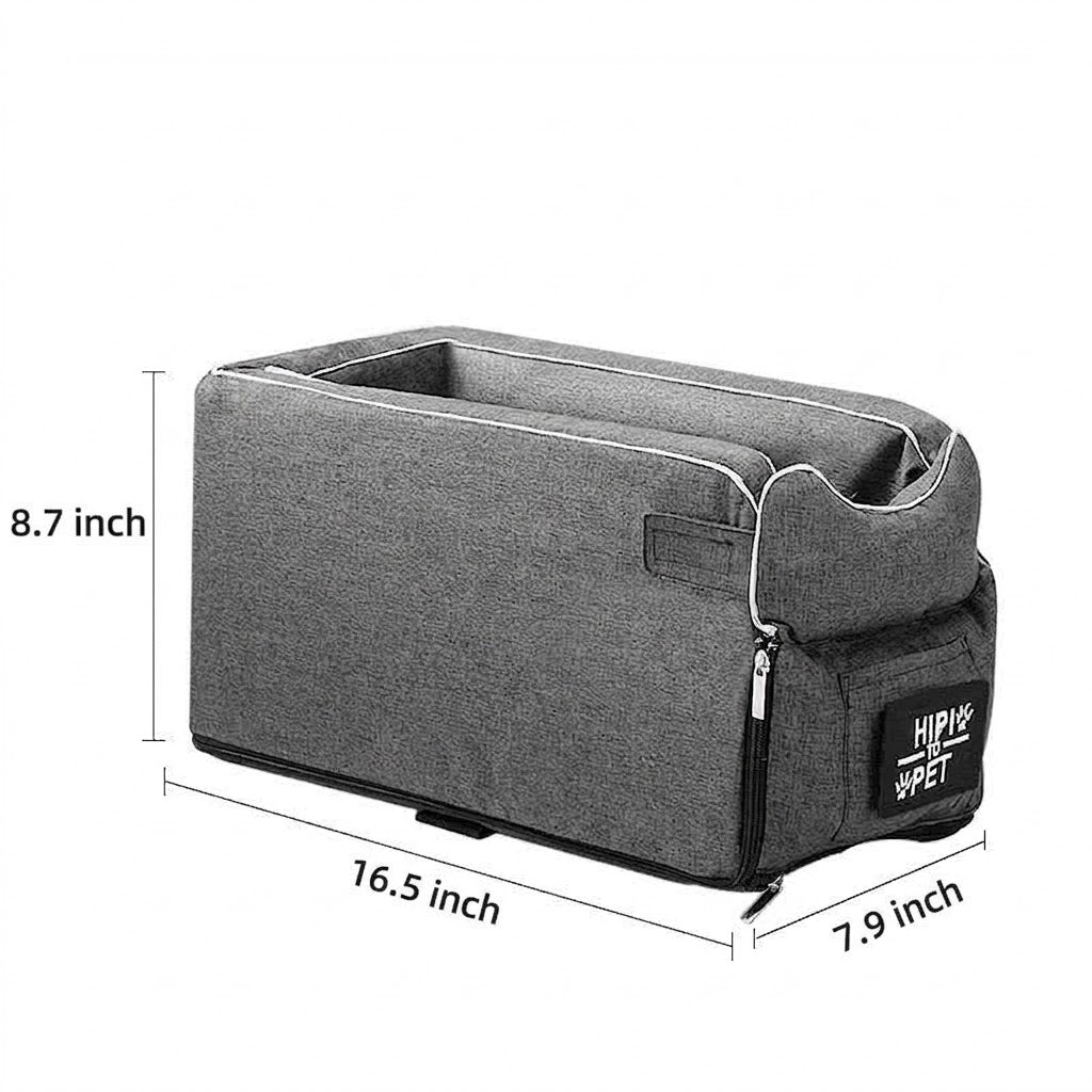 Portable Pet Car Seat Carrier With Safety Features For Travel