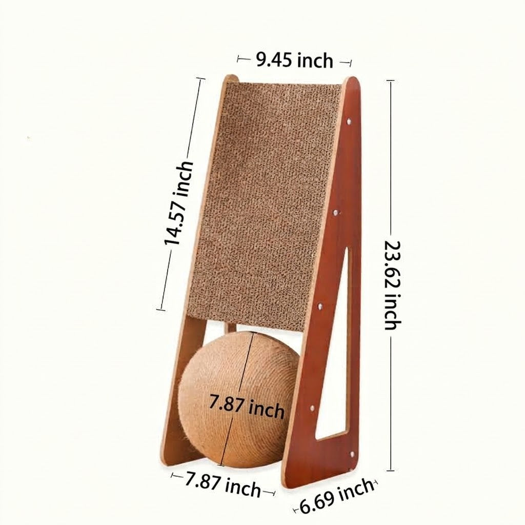 Corrugated Paper Pet Scratching Board With Interactive Toy Features